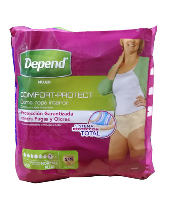 Picture of Cueca Depend Mulher Normal S/M 10 Unidades