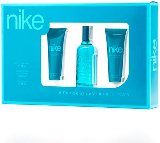 Picture of Conjunto Nike Turquoise Vibes Man, EDT Spray 100ml + After Shave Balm 75ml + Gel Banhol 75ml